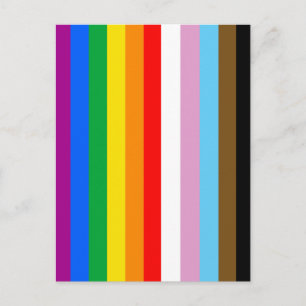 LGBTQ+ INCLUSIVE PRIDE FLAG POSTCARD