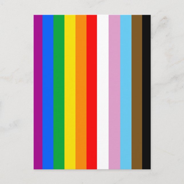 LGBTQ+ INCLUSIVE PRIDE FLAG POSTCARD (Front)