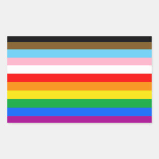 LGBTQ+ Inclusive Pride Flag Rectangular Sticker