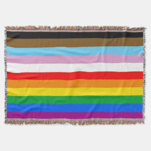 LGBTQ+ INCLUSIVE PRIDE FLAG THROW BLANKET