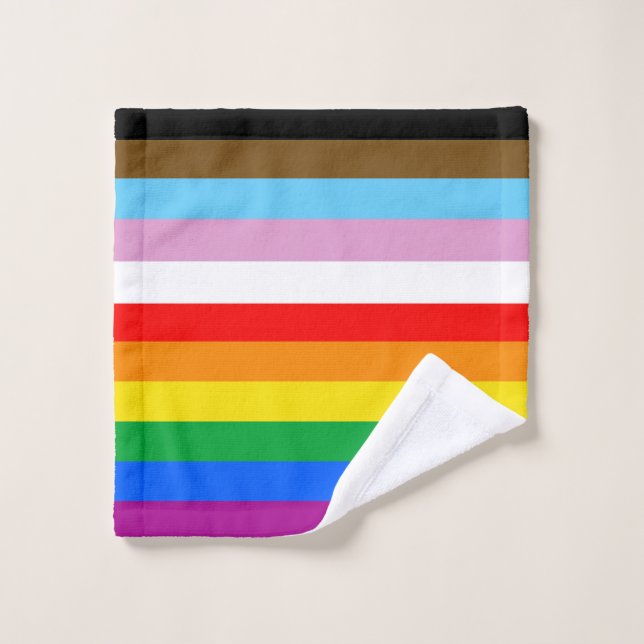 LGBTQ+ INCLUSIVE PRIDE FLAG WASH CLOTH (Wash Cloth)