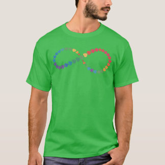 LGBTQ Infinity Heart Rainbow Neurodiversity Autist T-Shirt