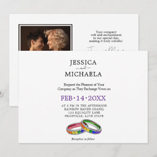 🌈  LGBTQ Intertwined in Pride – Personalised  Invitation