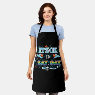 LGBTQ It's OK To Say Gay Pride Rainbow Apron