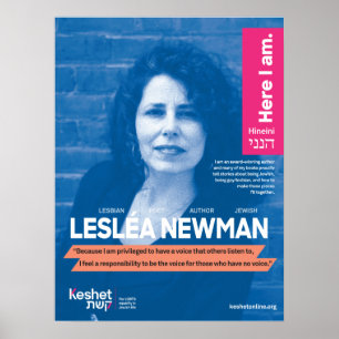 LGBTQ Jewish Heroes Poster - Leslea Newman