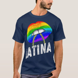 LGBTQ Latina Queen Strong Gay Women Men Latin T-Shirt