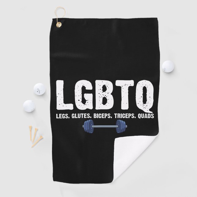 LGBTQ Legs Glutes Biceps Triceps Quads Gym Lover Golf Towel (InSitu)