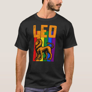 LGBTQ Leo Zodiac Sign  Vintage Astrology T-Shirt