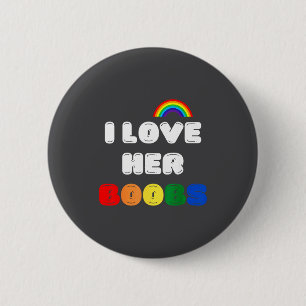 Lgbtq+ Lesbian Matching Couples Compliment I Love  6 Cm Round Badge