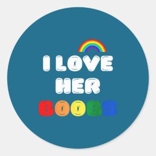 Lgbtq+ Lesbian Matching Couples Compliment I Love  Classic Round Sticker