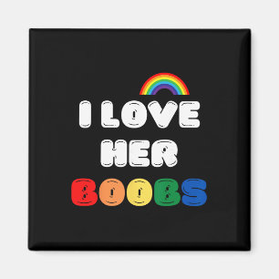 Lgbtq+ Lesbian Matching Couples Compliment I Love Magnet