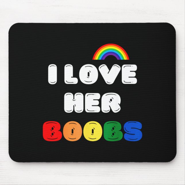 Lgbtq+ Lesbian Matching Couples Compliment I Love  Mouse Pad (Front)