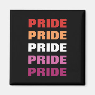 LGBTQ Lesbian Pride Customisable Repeated Text Magnet