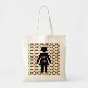 LGBTQ Lesbian Silhouette and Rainbow Ladies Tote Bag