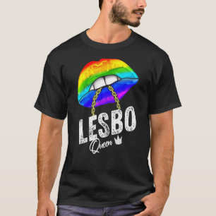 LGBTQ Lesbo Queen Strong Gay Women Men Lesbian Bi T-Shirt