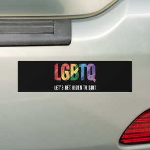 LGBTQ Lets Get Biden To Quite Gay Pride  Bumper Sticker