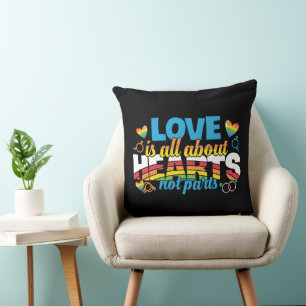 LGBTQ - Love Is All About Hearts Cushion