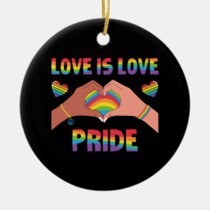LGBTQ - Love Is Love - Pride Ceramic Tree Decoration