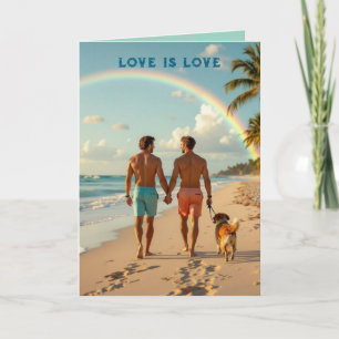 Lgbtq love is love thank you card