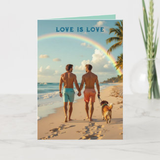 Lgbtq love is love thank you card