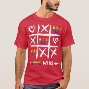 LGBTQ Love Wins Gay Pride Month LGBT XO Heart Rain T-Shirt