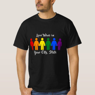 LGBTQ+ Love Wins Pride Flag People T-Shirt