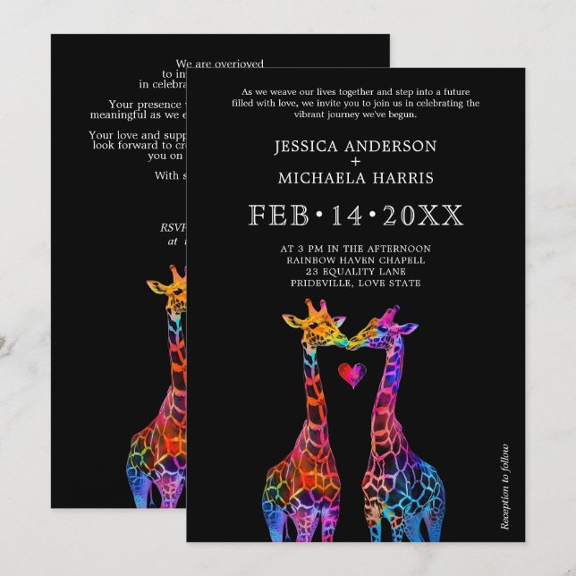 🌈❤️ LGBTQ Love Without Limits Invitation (Front/Back)