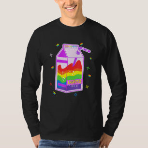 Lgbtq Milk Queer Gay Pride Rainbow Flag T-Shirt