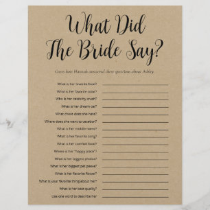 LGBTQ Modern 2 Sided Bridal Shower Games Flyer