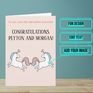 LGBTQ Non Gendered Wedding Day Congratulations Card