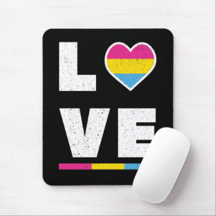 LGBTQ Pansexual Pride Flag Distressed Grunge Love Mouse Pad