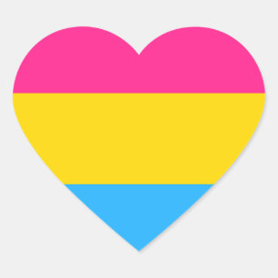 LGBTQ Pansexual Pride Flag Heart Sticker