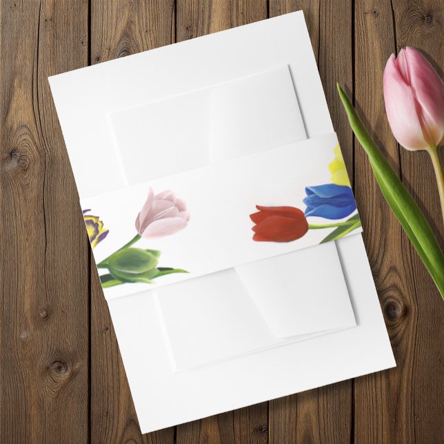 LGBTQ plus Tulips Flowers Invitation Belly Band (Creator Uploaded)