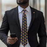 LGBTQ plus Tulips Flowers Tie<br><div class="desc">A bright tulips in the colours of the LGBTQ  pride flag against a black background. This vibrant floral theme celebrates love,  inclusivity,  and individuality.</div>