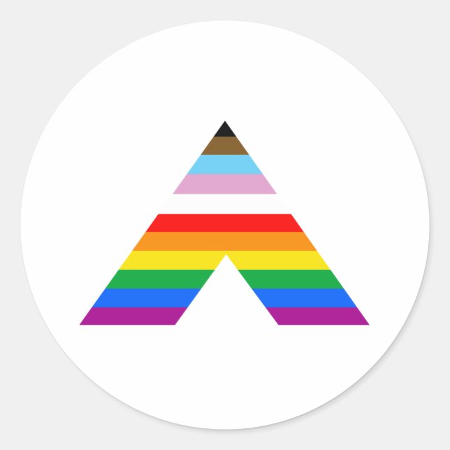 LGBTQ POC Ally Symbol Classic Round Sticker (Front)