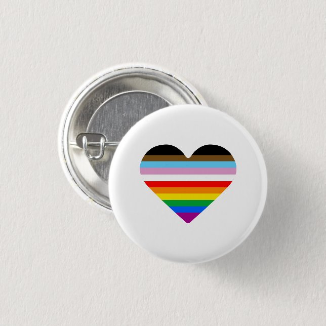 LGBTQ POC Heart 3 Cm Round Badge (Front & Back)