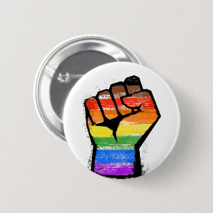 LGBTQ POC Philly Pride Fist 6 Cm Round Badge