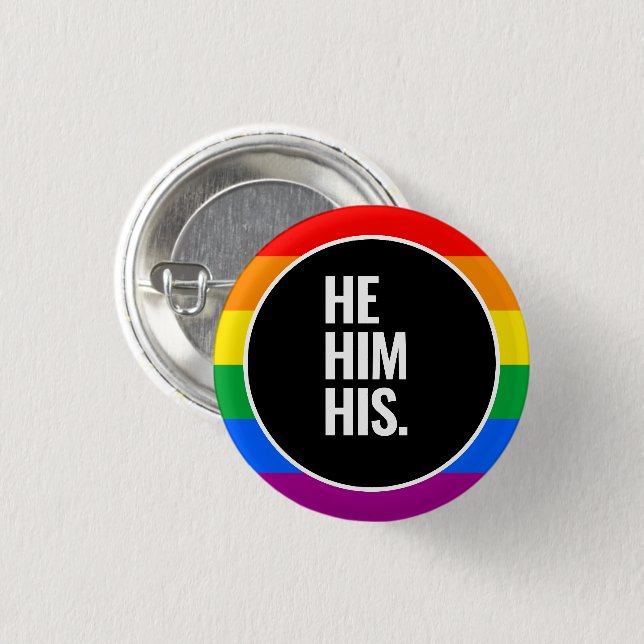 LGBTQ Pride 3 Cm Round Badge (Front & Back)