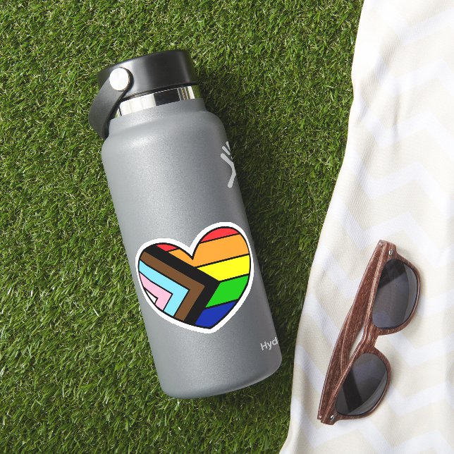 LGBTQ+ Pride and Support Rainbow Heart (HydroFlask Insitu)