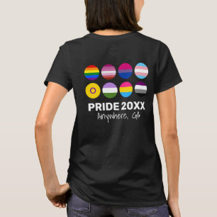LGBTQ+ Pride (Back Image For Dark Colours ) Custom T-Shirt