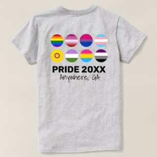 LGBTQ+ Pride (Back Image For Light Colours ) Custo T-Shirt