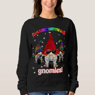 LGBTQ Pride Biker Christmas Garden Gnome Rainbow P Sweatshirt