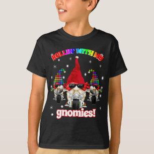 LGBTQ Pride Biker Christmas Garden Gnome Rainbow P T-Shirt