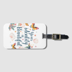 LGBTQ+ Pride Butterfly Quote Luggage Tag