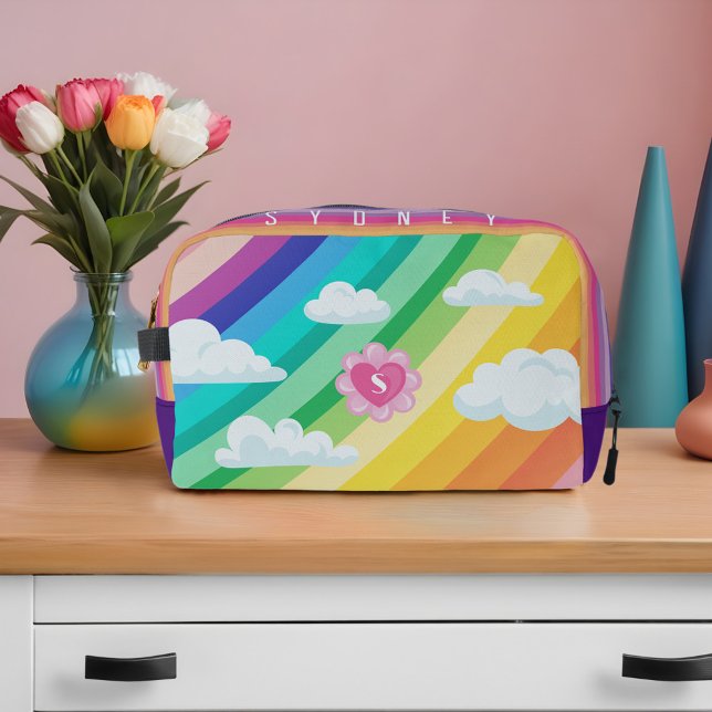 LGBTQ+ Pride Colourful Rainbow Love Name & Monogra Dopp Kit (LGBTQ+ Pride Colorful Rainbow Love Name & Monogram Toiletry Bag)