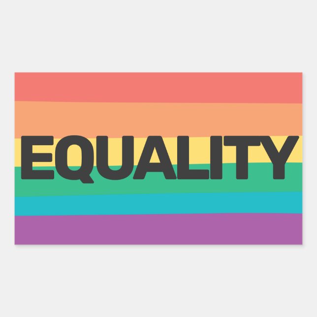LGBTQ pride Equality rainbow flag Rectangular Sticker (Front)