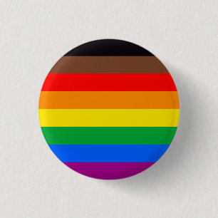 LGBTQ Pride Flag (8 Stripes) 3 Cm Round Badge