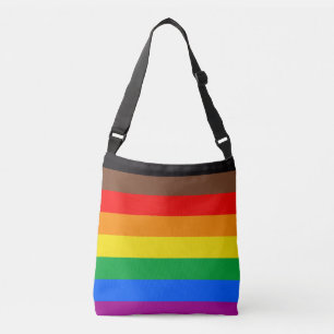 LGBTQ Pride Flag (8 Stripes) Crossbody Bag