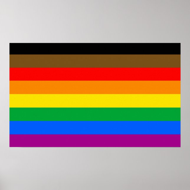 LGBTQ Pride Flag (8 Stripes) Poster (Front)