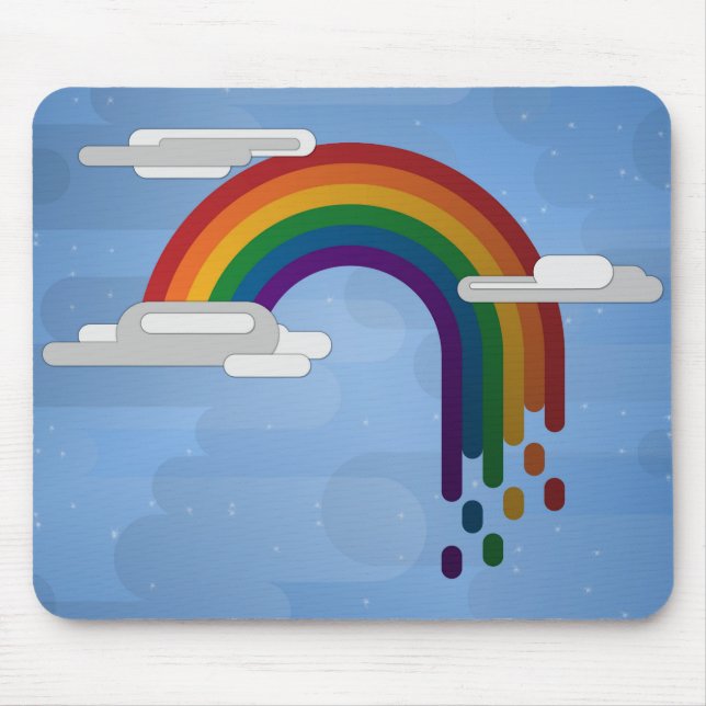 LGBTQ Pride Flag Minimalist Rainbow Design Mouse Pad (Front)